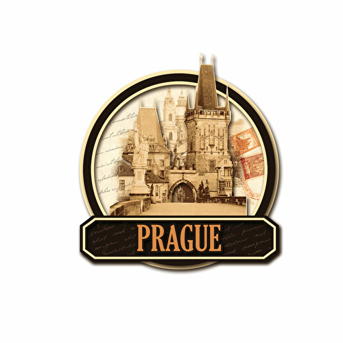 PRAHA PRAG PRAGUE Kühlschrankmagnet Magnet Naturstein Kunsthandwerk  Souvenir 