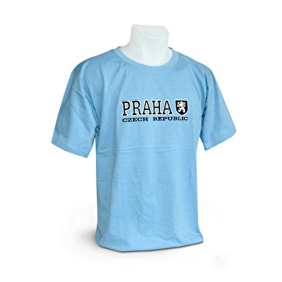 Tričko Praha erb 41. - Světle modrá