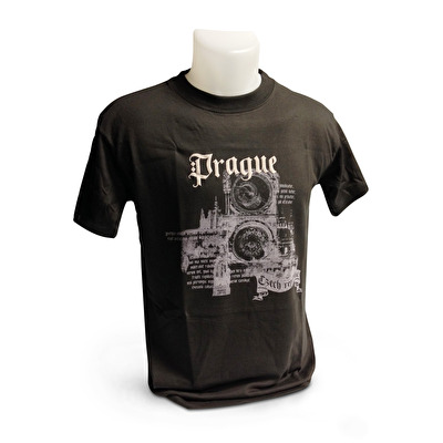 Tričko Praha Orloj 23. - Tmavě šedá