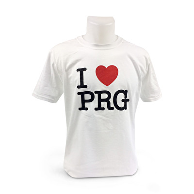 Tričko I love PRG 33. - Bílá