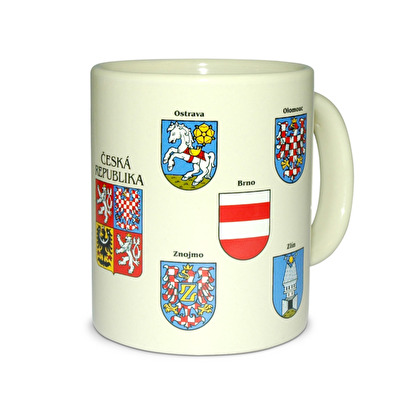 Hrnek Česká republika Znaky měst 