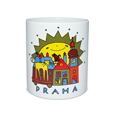 Hrnek Praha Sluníčko E - Bílá