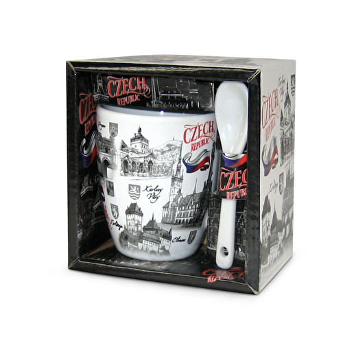 Tasse mit Löffel Tschechische Republik 