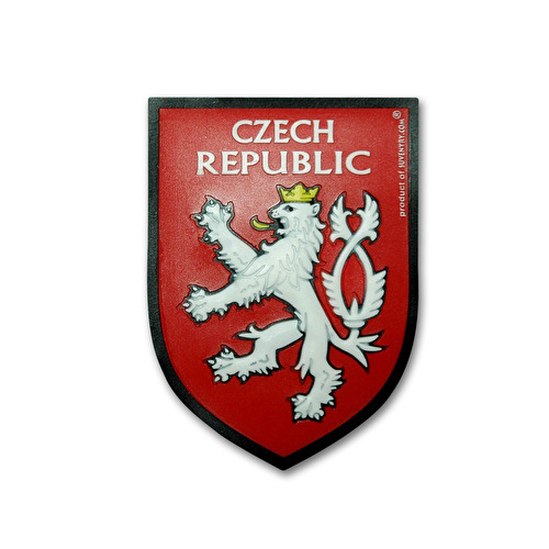 Magnet gumový Praha Lev červený