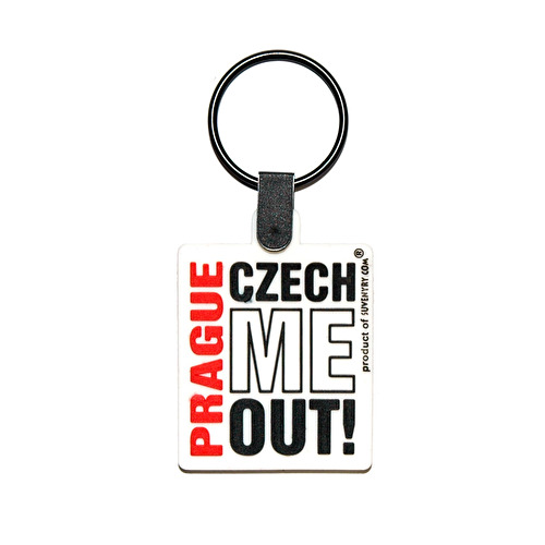 Přívěsek gumový Praha C.M.O. bílý