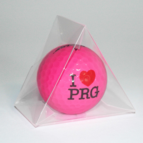 Golfový míček  I love PRG v krabičce růžový