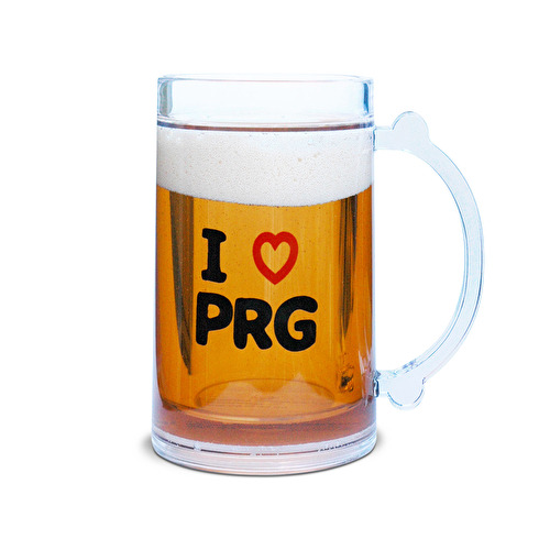 Korbel plastový Praha Pivo 0,5 I love PRG 0526B