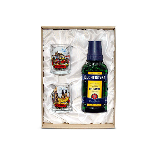 Sada Praha Becherovka sklo