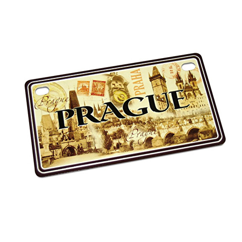Magnet plechová cedule Praha Retro