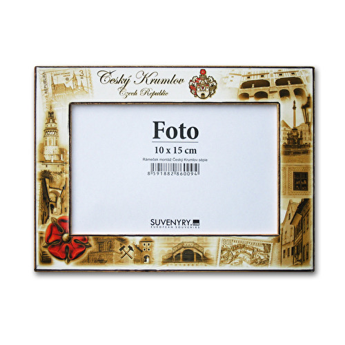 Fotorahmen 10x15 Böhmisch Krumau - Cesky Krumlov Sepie