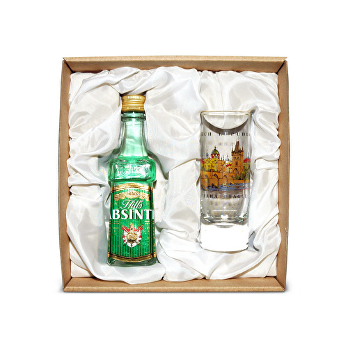 Sada Praha mini Absinth sklo