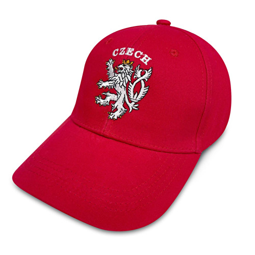 Čepice Praha klasik LEV CZECH červená