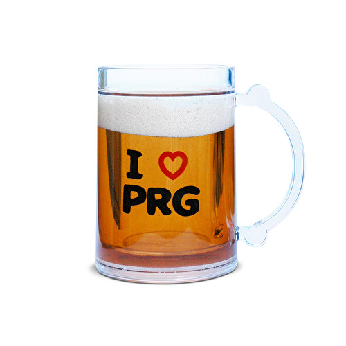Korbel plastový Praha Pivo 0,3 I love PRG 0525B