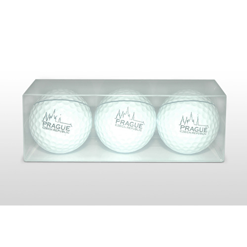 Golfové míčky Praha, set 3 ks v krabičce