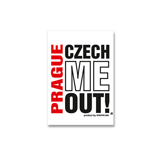 Samolepka Praha C.M.O. bílá 4.
