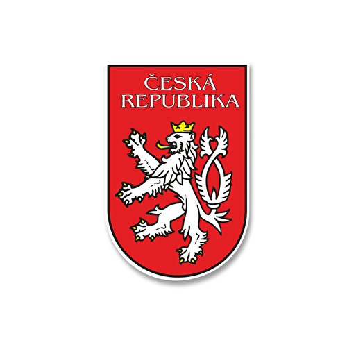 Samolepka Praha Lev červená 