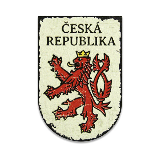 Magnet HDF ČR Lev bílý retro 37.