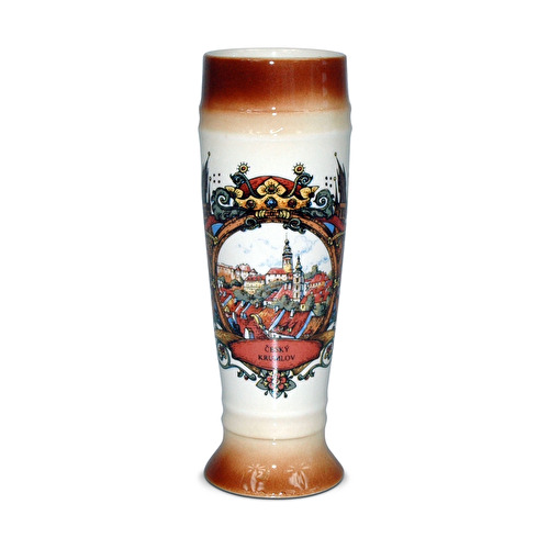 Gespritzter Becher Böhmisch Krumau - Cesky Krumlov braun 