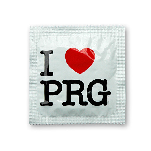 Kondom I love PRG B - bílý