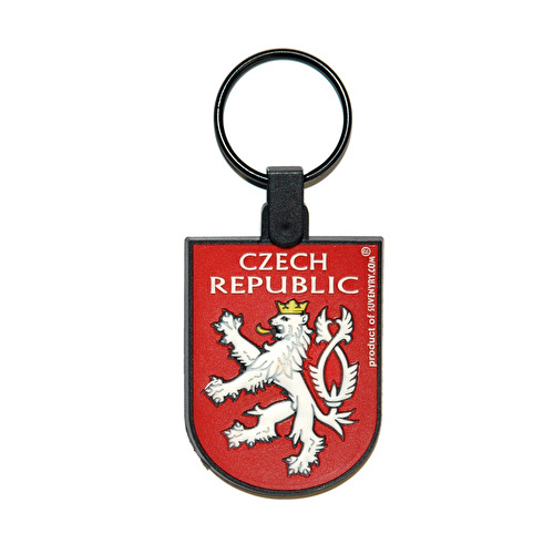 Přívěsek gumový ČR Lev červený