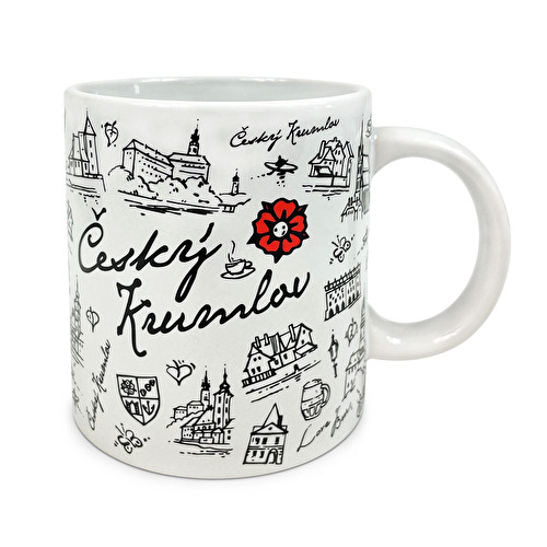 Tasse Böhmisch Krumau - Cesky Krumlov PAR weiß
