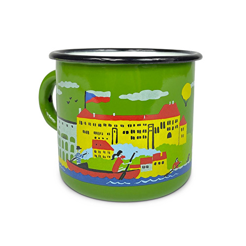 Emailtasse SMALT Böhmisch Krumau hellgrün 121F.