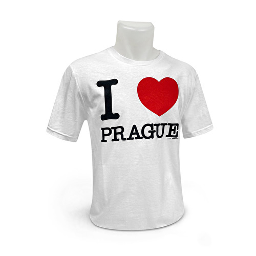 T-Shirt I love PRAGUE 224. weiß