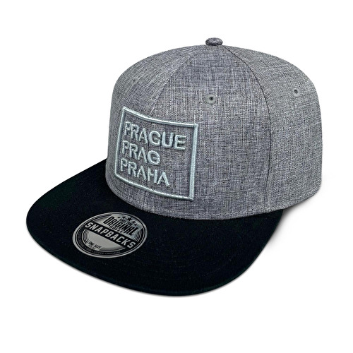 Čepice Praha snapback TRIP šedá výšivka 6.