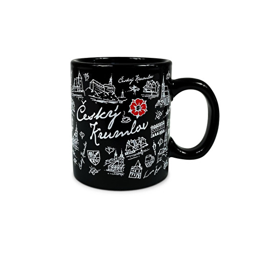 Kleine Tasse Böhmisch Krumau - Cesky Krumlov PAR schwarz