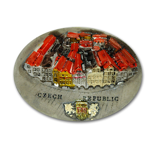 Magnet oválný Praha Domy