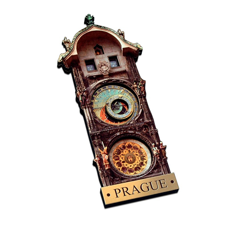 The Prague Astronomical Clock Czech Tourism Souvenir Gift 3D Resin Fridge  Magnet