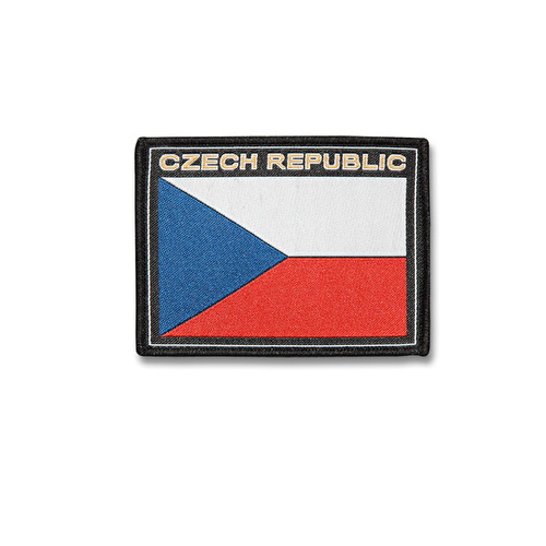 Abzeichen die Flagge der Tschechischen Republik text sxhwarz 12.