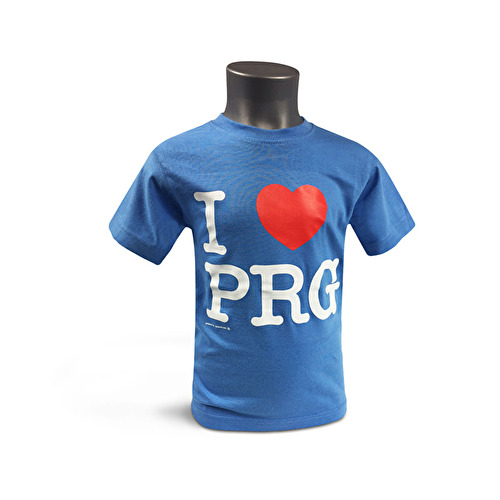 Children’s T-shirt I love PRG light blue 95.