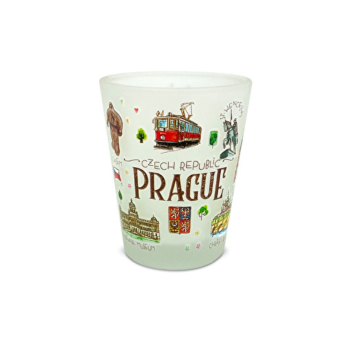 Shotglass Prague frozen Aquarel