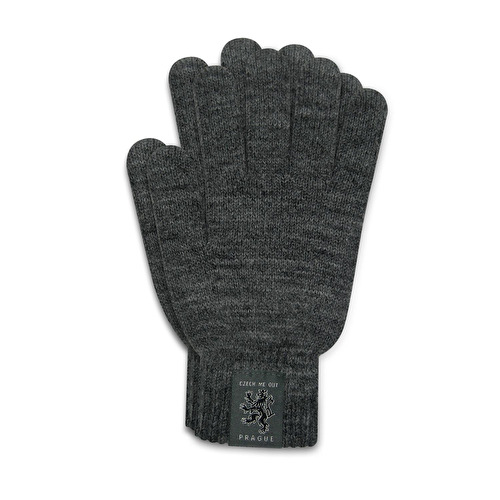 Winter gloves Czech Lion gray
