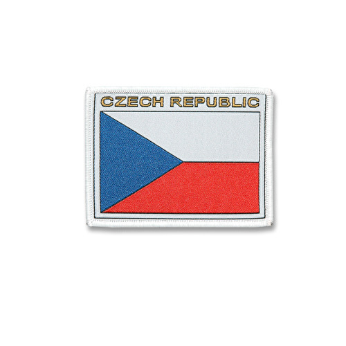 Abzeichen die Flagge der Tschechischen Republik text weiß 15.