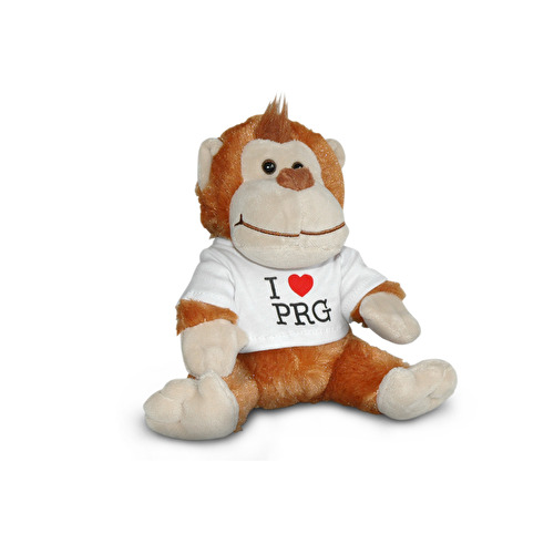 Plush monkey toy I love PRG