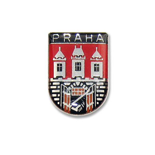 Metal pin badge Prague big color 9.