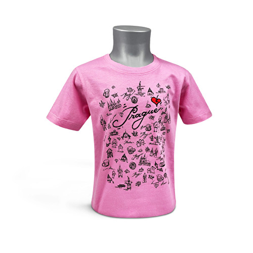 Children’s T-shirt Prague PAR pink
