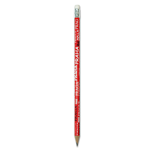 Bleistift Prag Aufschriften rot M