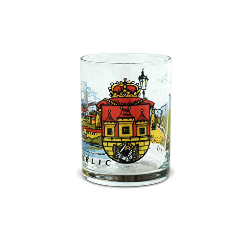 Shotglass Favorit Prague Royal crown - solid glass 