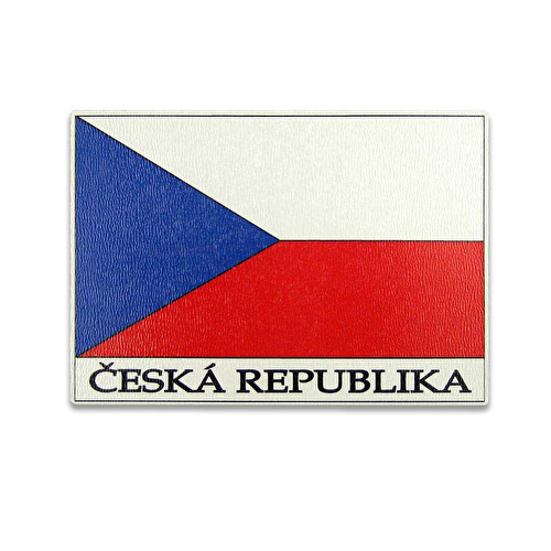 Wooden magnet Czech flag white 5.