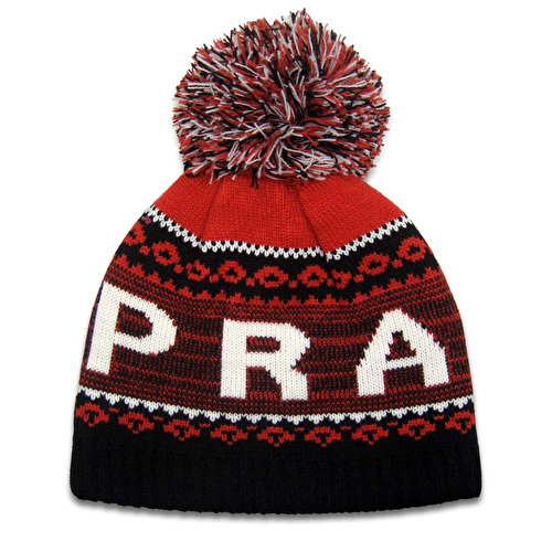 Winter hat with Pom Pom black-bricky Prague