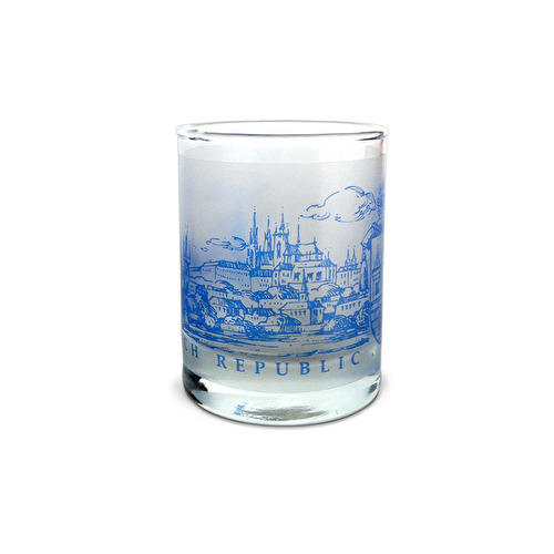 Gläserne Miniatur Favorit Prag blau F
