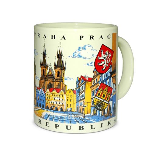 Mug  painted Prague - Old Town Square
