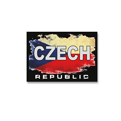 Samolepka Česká republika vlajka černá 37.