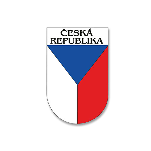Samolepka Česká republika vlajka kulatá 2.