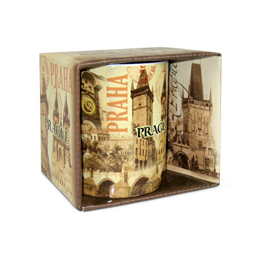 Tasse Prag mit Schachtel Retro