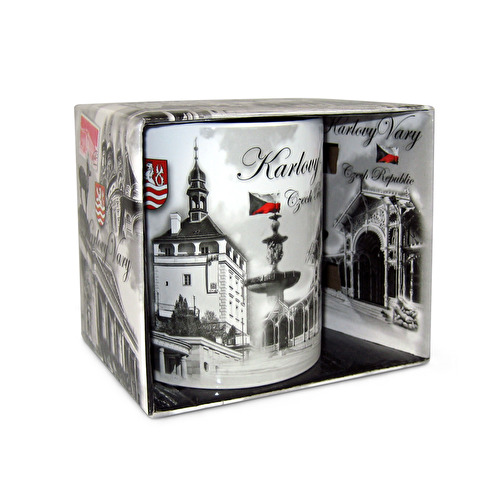 Mug Karlovy Vary with a box Montaz