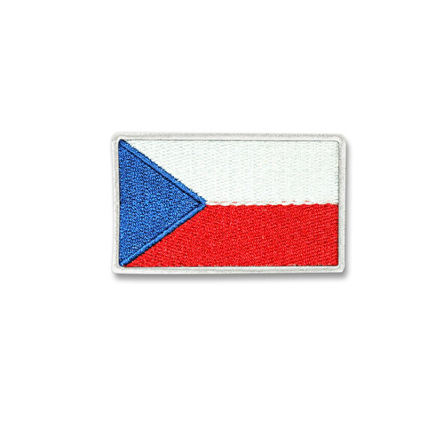 Badge Czech flag big white 10.
